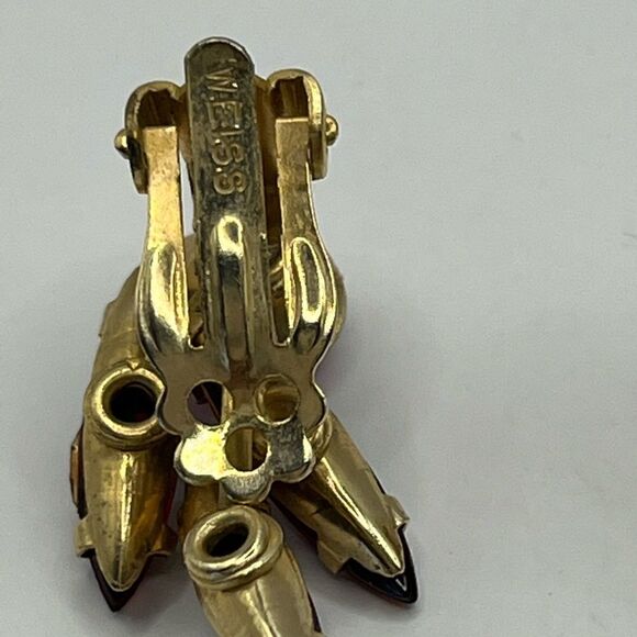 Weiss vintage set of clip earrings and brooch set - Picture 9 of 9